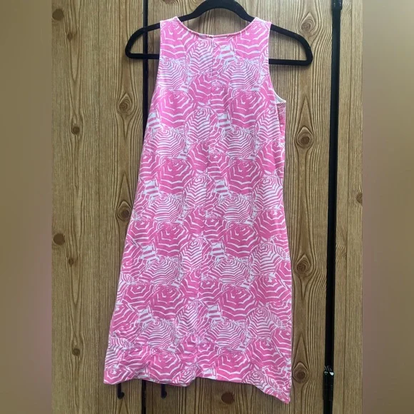 Lilly Pulitzer Pink and White Sleeveless Dress lace beach - Picture 2 of 3